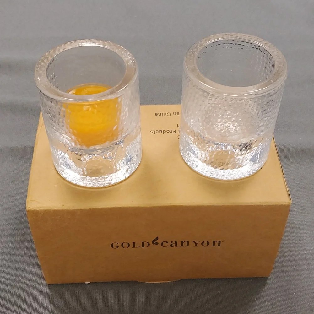 Dual Hammered Glass set from Gold Canyon